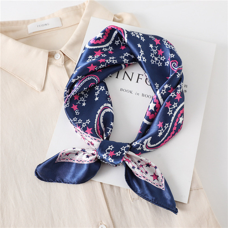 60cm Luxury Square Silk Scarf  - đánh giá và giá Head Wrap Turban