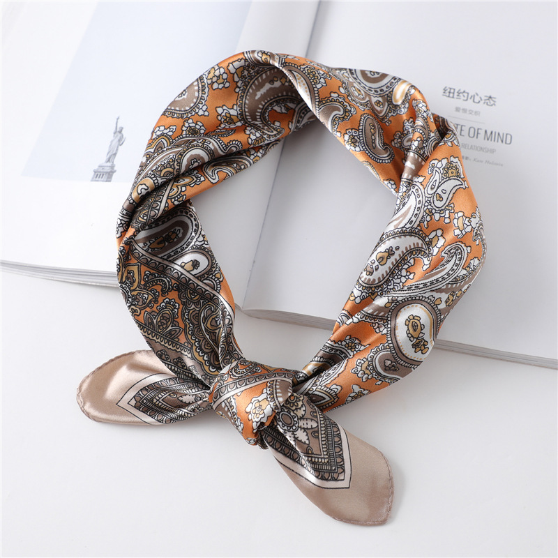 60cm Luxury Square Silk Scarf  - đánh giá và giá Head Wrap Turban
