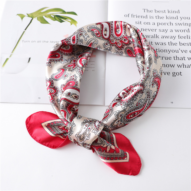 60cm Luxury Square Silk Scarf  - đánh giá và giá Head Wrap Turban