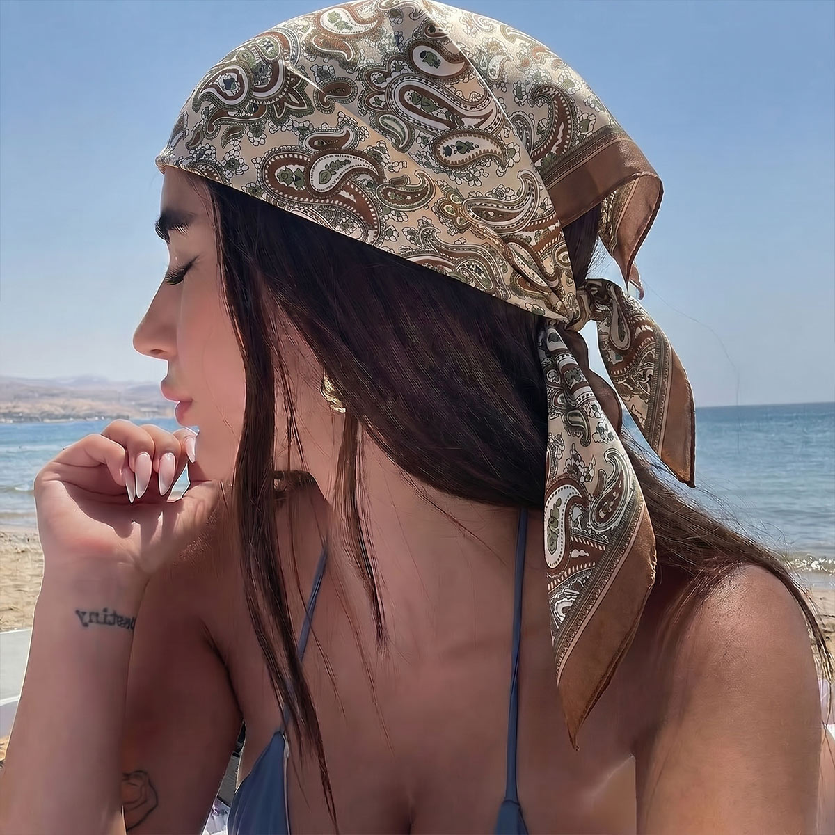 New Design Fashion Square Silk - đánh giá và giá Scarf Silk Square
